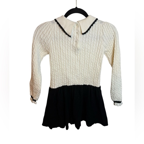 Janie and Jack Cable knit Colorblock Preppy Sweater Dress - Picture 2 of 6